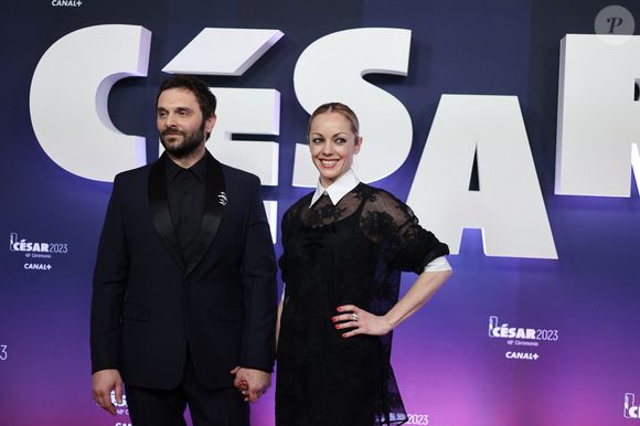 Pio Marmai et sa compagne Charlotte Ranson au photocall de la 48ème cérémonie des César à l'Olympia à Paris le 24 février 2023
© Dominique Jacovides / Olivier Borde / Bestimage