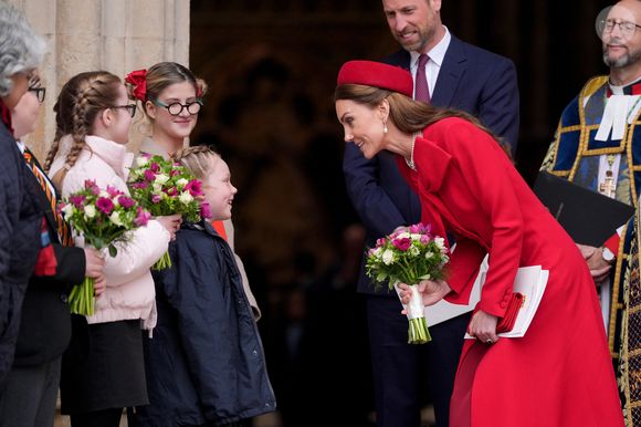 Le prince William, prince de Galles, et Catherine (Kate) Middleton, princesse de Galles - La famille royale d'Angleterre célèbre le 76ème Commonwealth Day à l'abbaye de Westminster à Londres le 10 mars 2025. ©Julien Burton / Bestimage