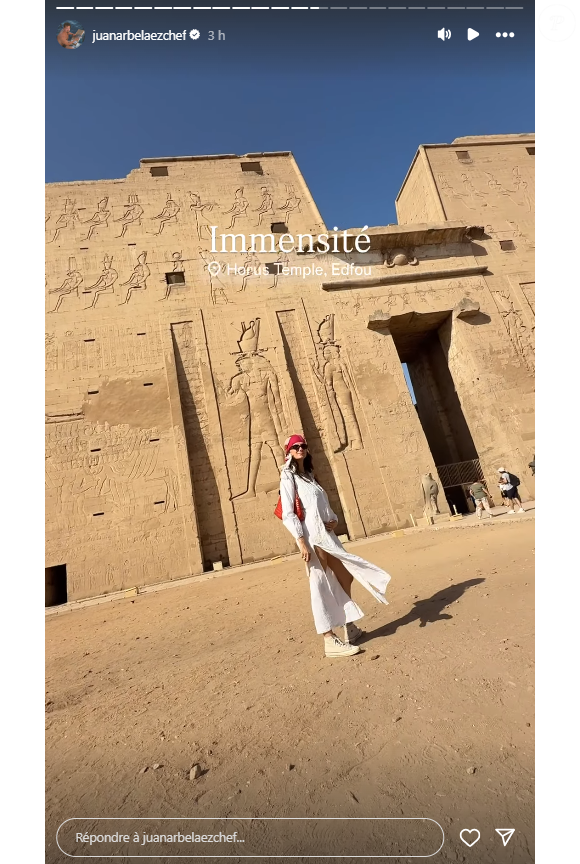 Une immersion dans leurs vacances qui donne assurément envie, entre couchers de soleil, balades sur le Nil et découverte du pays. Juan Arbelaez et sa compagne Cassandre (enceinte) en voyage en Egypte.