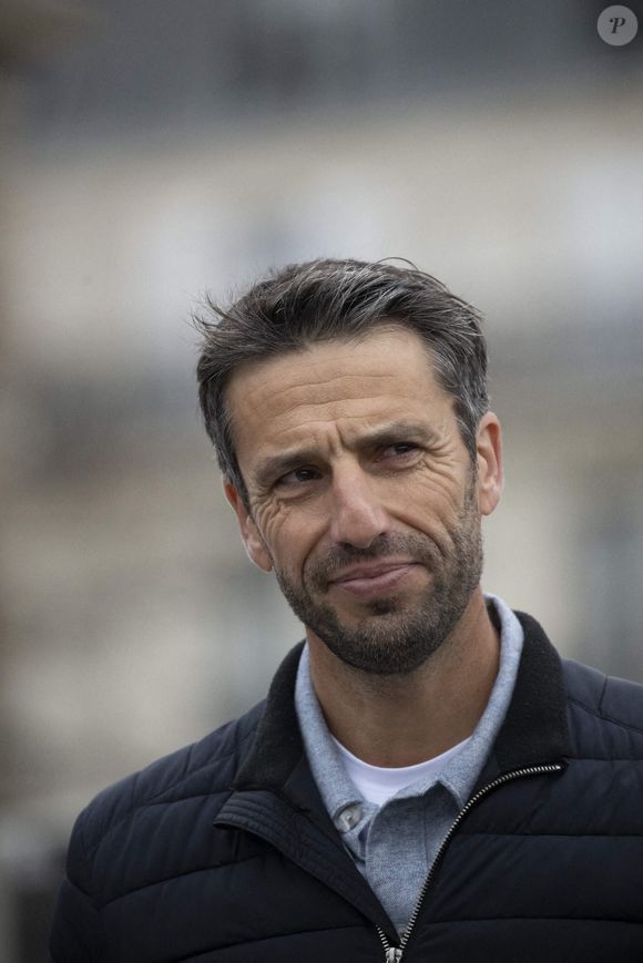 Le président français du Comité d'organisation des Jeux olympiques et paralympiques de Paris (COJO), Tony Estanguet, assiste à la cérémonie de présentation des trois nouvelles cloches, dont celle utilisée lors des Jeux olympiques de Paris, qui seront placées dans la cathédrale Notre-Dame de Paris. Photo par Eliot Blondet/ABACAPRESS.COM