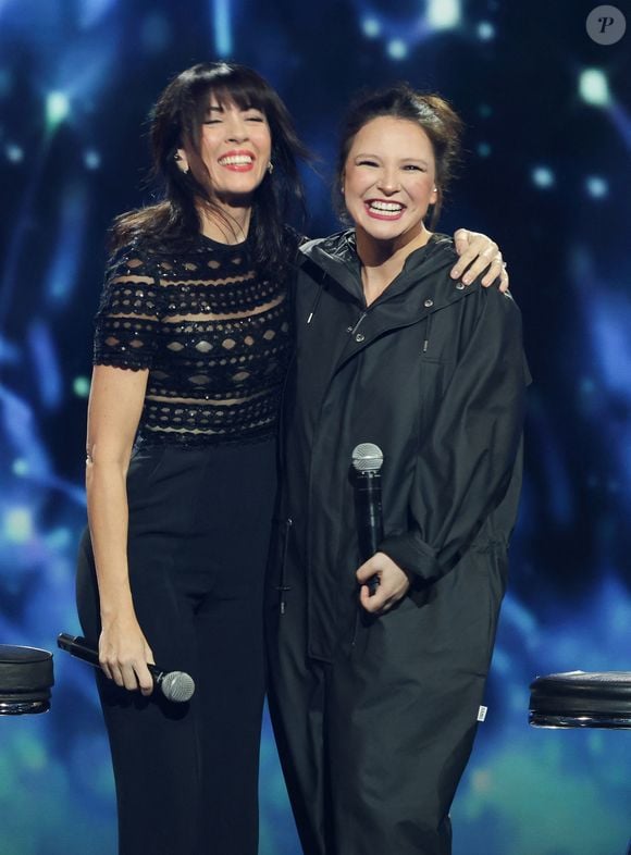 Exclusif - Nolwenn Leroy, Anne Sila lors de l'enregistrement de l'émission "Nos voix pour toutes" au profit de la Fondation des femmes à l’Adidas Arena diffusée sur TMC le 25 novembre 2025, à Paris, France, le 19 novembre 2025. © Guirec-Moreau/Bestimage