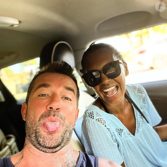Karine Le Marchand et Mathieu Ceschin le 27 juillet 2022. Instagram/mathieu.ceschin
