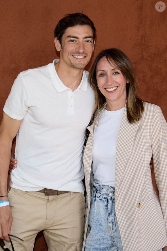 Claude Dartois et sa compagne Virginie Milano - Personnalités au Village lors des Internationaux de France de tennis de Roland Garros à Paris. Le 29 mai 2023
© Moreau-Jacovides / Bestimage