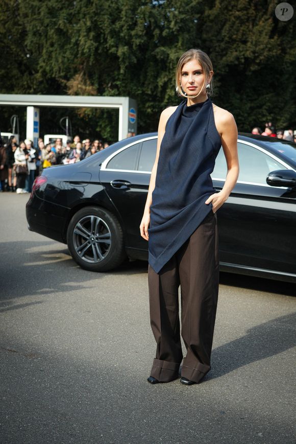Xenia Adonts au Tod’s fashion show pendant la Fashion Week de Milan le 28 février 2025© Lucia Sabatelli/Bestimage