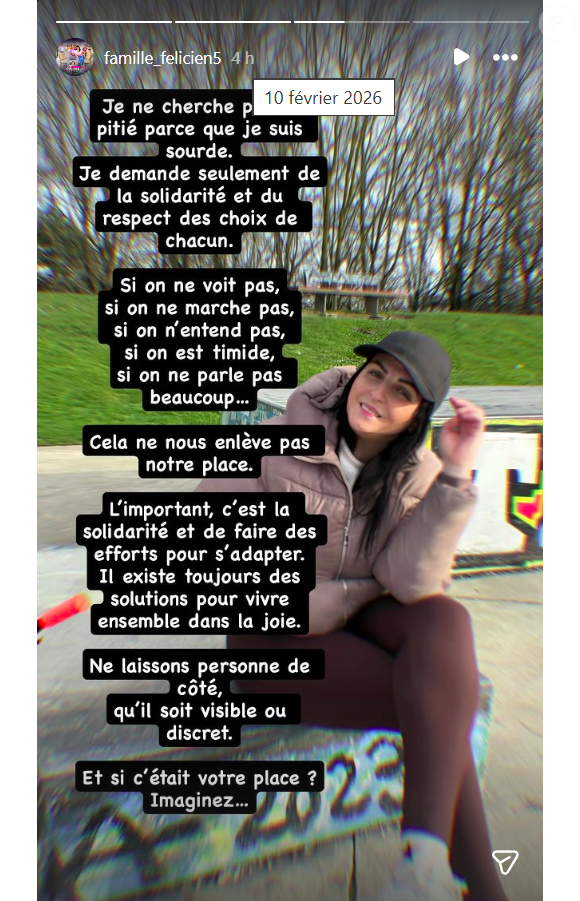 Famille Felicien - Capture d'écran Instagram, lundi 9 février