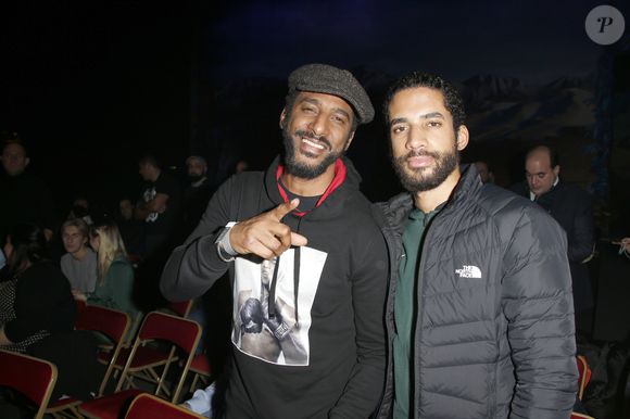 Stomy Bugsy et son fils Bilal Duarte - People au championnat du monde de Kick Boxing au cirque Phénix sur la Pelouse de Reuilly à Paris. Le 12 décembre 2019
© Christophe Aubert via Bestimage