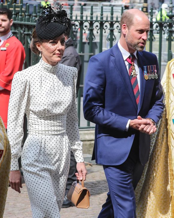 Le prince William, prince de Galles, Catherine (Kate) Middleton, princesse de Galles en l'abbaye de Westminster pour les commémorations du 8 mai 2025
©Backgrid UK/ Bestimage