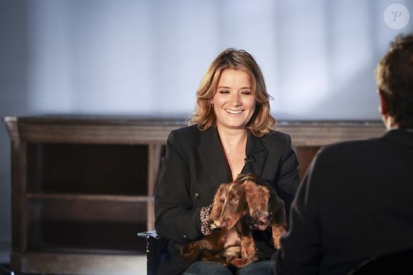 Exclusif - Pascale de La Tour du Pin pendant l’enregistrement d’Animaux Stars, présenté par B.Montiel et diffusé le 6 septembre 2025 sur Animaux TV, à Paris, France le 3 juillet 2025. © Jack Tribeca/Bestimage
