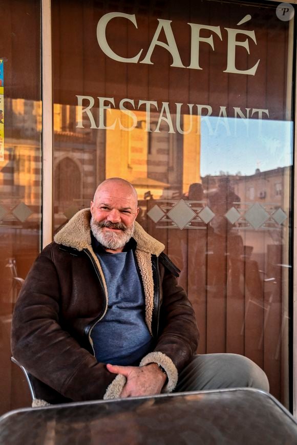 Philippe Etchebest sur le tournage de l'émission "Cauchemar en Cuisine" à Agen, le 20 février 2023.