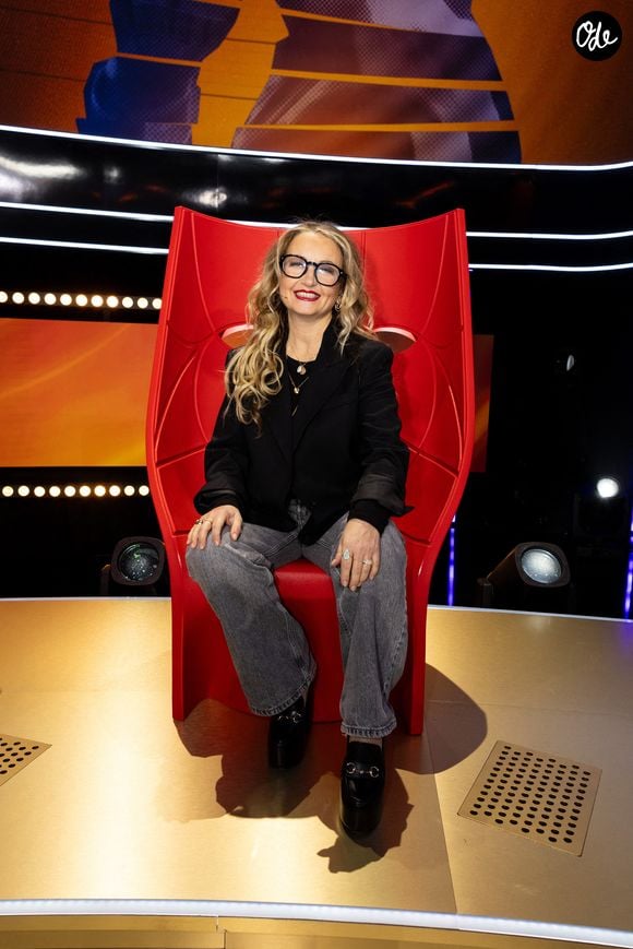 Exclusif - Christelle Chollet en backstage de l'enregistrement de l'émission "Qui Ment?" présentée par B.Guillon et diffusée le 20 août 2026 sur France 2, à Saint-Denis, Seine Daint-Denis, France, le 24 novembre 2025. © Jeremy Melloul/Bestimage
