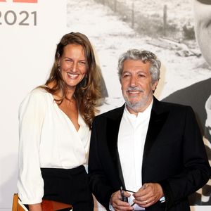 Alain Chabat et sa femme Tiara Comte - Cérémonie d'ouverture du Festival Lumière 2021 à Lyon le 9 octobre 2021. © Dominique Jacovides / Bestimage