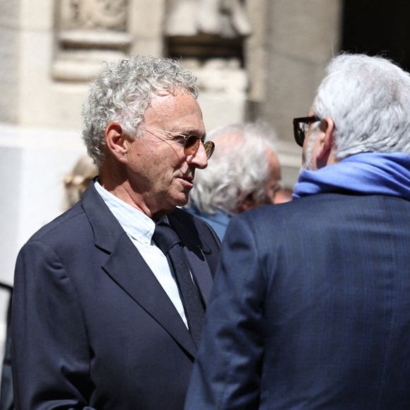 Nelson Monfort, journaliste assistant à la cérémonie d'enterrement de Daniel Bilalian à l'église Saint-Pierre de Neuilly-sur-Seine, près de Paris, France, le 22 mai 2025 Photo par Raphael Lafargue/ABACAPRESS.COM