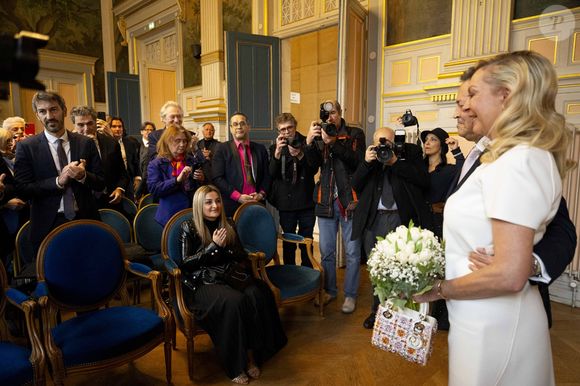 Amélie Leperre-Dimeglio - Mariage civil de Georges Fenech et Amélie Leperre-Dimeglio à la mairie du 16ème arrondissement de Paris le 31 janvier 2026.

© Pierre Perusseau / Bestimage