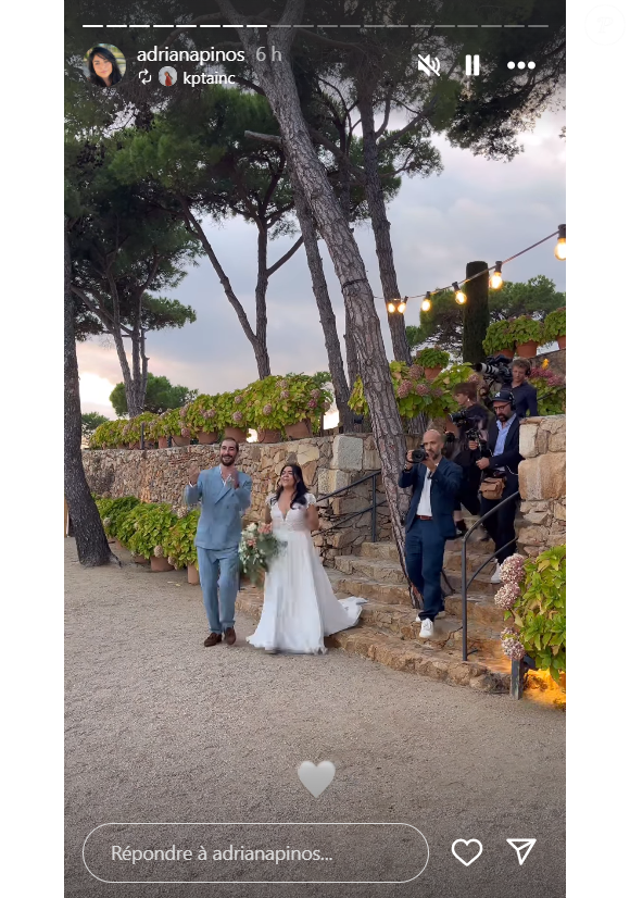 Mariage de Louis Kretz et Adriana Pinos capturés par les invités de la cérémonie sur Instagram.