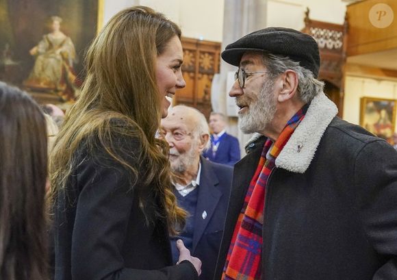 Le prince William, prince de Galles, et Catherine (Kate) Middleton, princesse de Galles, assistent à une cérémonie de commémoration des 80 ans de la libération du camp de concentration d'Auschwitz-Birkenau au Guildhall à Londres, le 26 janvier 2025.