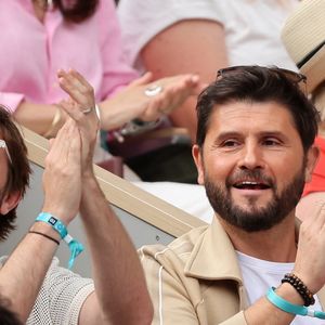 Christophe Beaugrand et son mari Ghislain Beaugrand-Gerin dans les tribunes lors des Internationaux de France de Tennis de Roland Garros 2025. Paris,

© Jacovides / Moreau / Bestimage