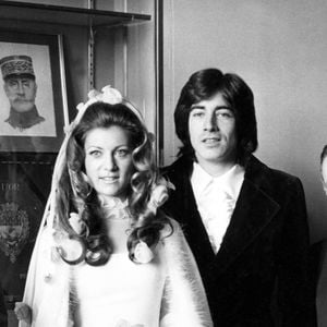 Archives - Mariage de Sheila et Ringo en 1973. (AGENCE / BESTIMAGE).