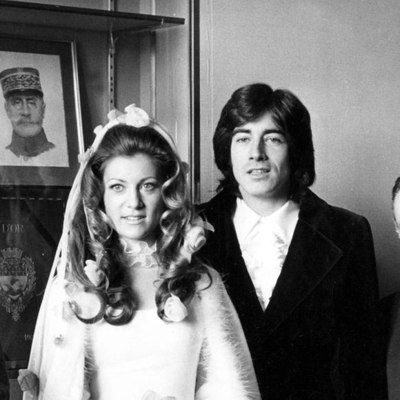 Archives - Mariage de Sheila et Ringo en 1973. (AGENCE / BESTIMAGE).