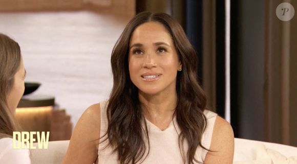 Meghan Markle, duchesse de Sussex dans le Drew Barrymore Show.  © JLPPA / Bestimage