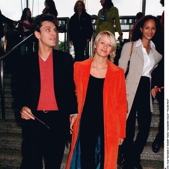 Marc Lavoine et son ex-femme Sarah lors de la première du film "Batman et Robin" à Paris.
©RINDOFF-BOWEN / BESTIMAGE