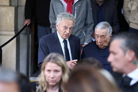 Nelson Monfort lors de la cérémonie d'enterrement de Daniel Bilalian à l'église Saint-Pierre de Neuilly-sur-Seine, près de Paris, France, le 22 mai 2025. Photo par Raphael Lafargue/ABACAPRESS.COM