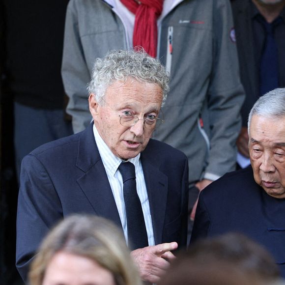 Nelson Monfort lors de la cérémonie d'enterrement de Daniel Bilalian à l'église Saint-Pierre de Neuilly-sur-Seine, près de Paris, France, le 22 mai 2025. Photo par Raphael Lafargue/ABACAPRESS.COM