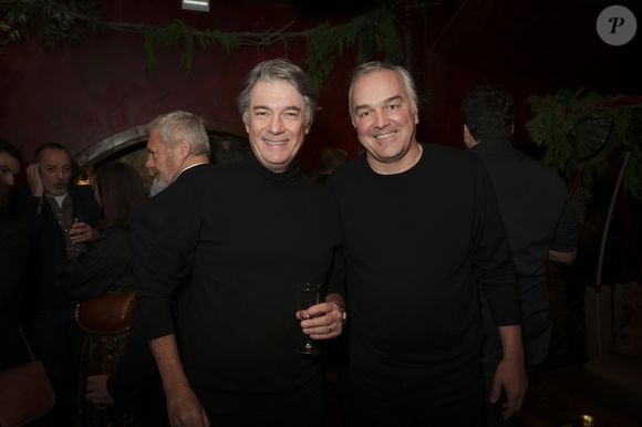 Exclusif - Olivier Truchot, Alain Marschall - Personnalités à la soirée de lancement du livre de V.Benaïm "Il n'est pas celui que vous croyez", paru aux Editions Fayard, au Buddha-Bar à Paris. Le 7 février 2024
© Jack Tribeca / Bestimage