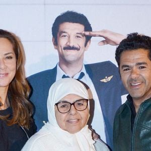 Exclusif - Jamel Debbouze avec sa femme Mélissa Theuriau et sa mère Fatima Debbouze - After party de l'avant-première de la série "Terminal" à l'hôtel des Italiens (ancien siège du Crédit Lyonnais) à Paris le 8 avril 2024. © Rachid Bellak/Bestimage