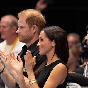 Le prince Harry et Meghan Markle assistent à la finale de basket en fauteuil roulant lors des Invictus Games 2023 à Dusseldorf le 13 septembre 2023. © Piero Nigro/Alto Press via ZUMA Press / Bestimage