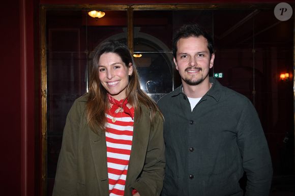 Exclusif - Laury Thilleman (Miss France 2011) et Juan Arbelaez - Générale du chanteur Amir Haddad, seul-en-scène dans la pièce "Sélectionné" mise en scène par S. Suissa au théâtre Edouard VII à Paris le 28 mars 2022. © Rachid Bellak/Bestimage