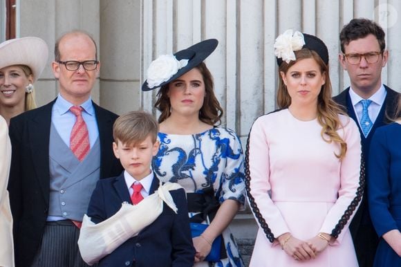 La princesse Beatrice d'York, la princesse Eugenie d'York- La famille royale au balcon du palais de Buckingham lors de la parade Trooping the Colour 2019, célébrant le 93ème anniversaire de la reine Elisabeth II, londres, le 8 juin 2019. Photo par Backgrid USA / Bestimage