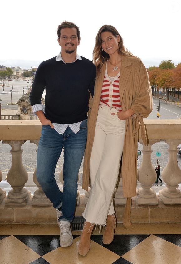 Exclusif - Laury Thilleman et Juan Arbelaez - Présentation de la nouvelle collection de Haute Joaillerie "Valérie Messika by Kate Moss" à l'hôtel de Crillon à Paris, lors de la fashion week. Le 5 octobre 2020.
© Veeren / Bestimage