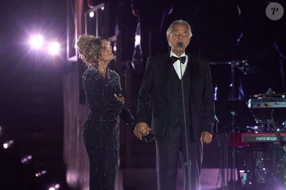 Karol G, Andrea Bocelli à la soirée concert "Grace for the World" au Vatican le 13 septembre 2025 ; un concert unique sur la place Saint-Pierre. Backgrid UK/ Bestimage