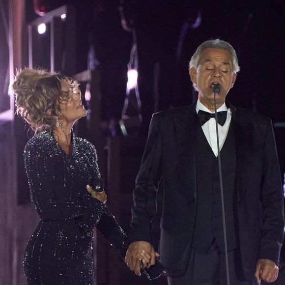 Karol G, Andrea Bocelli à la soirée concert "Grace for the World" au Vatican le 13 septembre 2025 ; un concert unique sur la place Saint-Pierre. Backgrid UK/ Bestimage