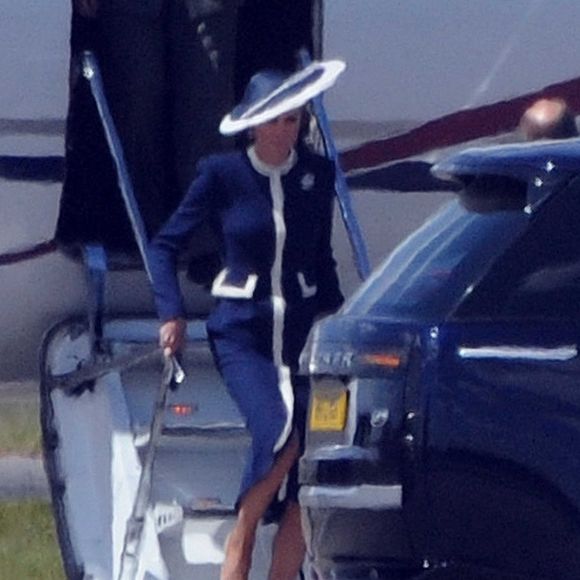 Le prince William et son épouse Kate Middleton à l'aéroport de Glasgow en Écosse, le 22 mai 2025.  Backgrid UK/ Bestimage