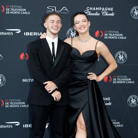 Michou et Elsa Bois lors de la cérémonie d'ouverture du 61ème Festival TV de Monte-Carlo.Monte-Carlo, Monaco le 17 juin 2022. Photo par Patrick Aventurier/ABACAPRESS.COM