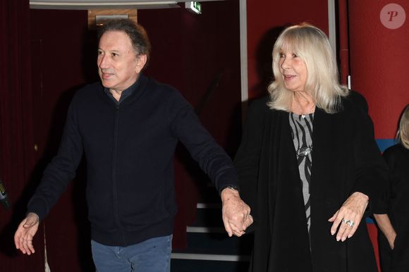 Exclusif - Michel Drucker et sa femme Dany Saval - Projections de deux séances exceptionnelles du film "Signé Furax" en hommage à Marc Simenon au cinéma Mac Mahon à Paris le 27 octobre 2019. © Coadic Guirec/Bestimage