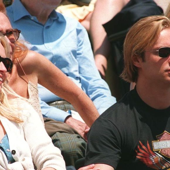 Estelle Lefébure et David Hallyday au tournoi de Roland Garros en 1994. (Bertrand Rindoff Petroff/Bestimage).