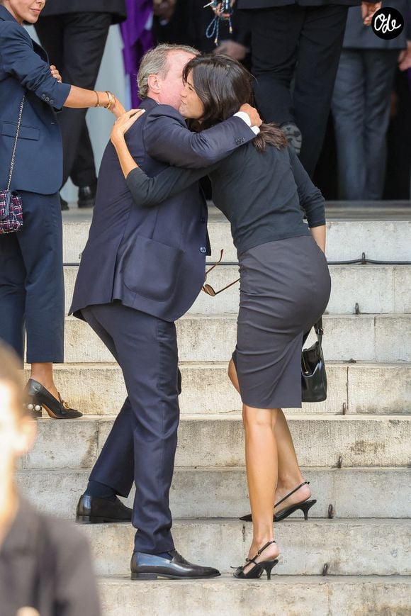 Suzanne Lindon - Arrivées aux obsèques de Mathilde Favier en l'église Saint-Sulpice à Paris le 31 aout 2026. © Dominique Jacovides-Cyril Moreau/Bestimage
