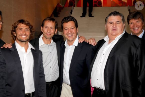 Archives - Bixente Lizarazu, Laurent Gerra, Pierre Ménès - RTL Conférence de presse de rentrée 2009-2010, au siège de la radio à Paris, le 3 septembre 2009. JLPPA / Bestimage