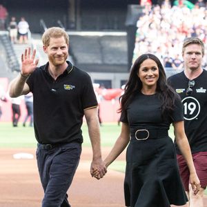 Le duc et la duchesse de Sussex le samedi 29 juin 2019. Le tout premier match de la Ligue majeure de baseball en Europe se joue au London Stadium. Photo par Mark Thomas/UPI/ABACAPRESS.COM