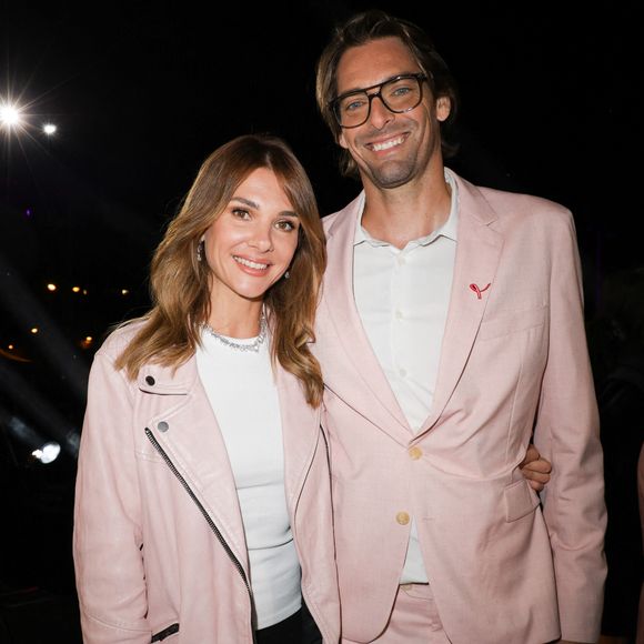 Exclusif - Camille Lacourt et sa compagne Alice Detollenaere - Soirée de lancement "Octobre Rose" organisée par l’association Ruban Rose présentée par I. Ithurburu à Paris le mardi 30 septembre 2025. 
© Coadic / Ausset-Lacroix / Bestimage