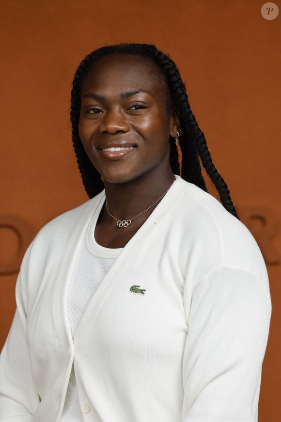 Clarisse Agbegnenou lors des Internationaux de France de Tennis de Roland Garros 2025, à Paris, France, le 7 juin 2025. © Cyril Moreau / Bestimage
