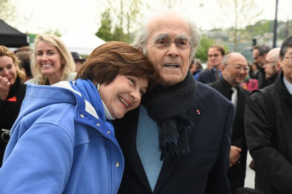 Macha Méril et Michel Legrand à l'inauguration de " La Seine Musicale " sur l'Ile Seguin à Boulogne-Billancourt, le 22 avril 2017. 

Photo : Lionel Urman / Bestimage