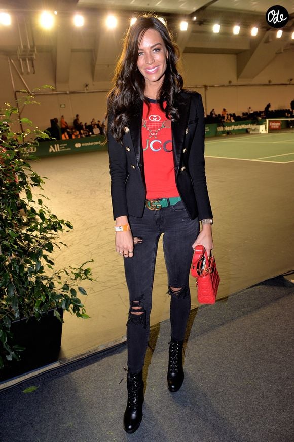 Semi-Exclusif - Jade Foret (Lagardère) dans les tribunes du match "Benoît Paire/Fernando Verdasco - Rohan Bopanna/Denis Shapovalov (4/6 - 5/7)" lors du tournoi Rolex Paris Masters 2019, le 30 octobre 2019.
© Perusseau-Veeren/Bestimage