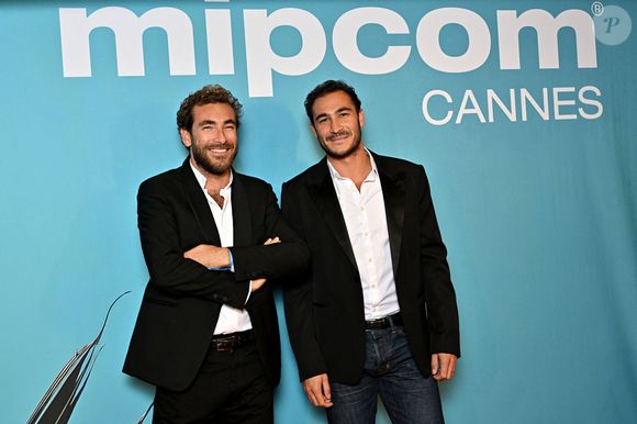 Martin Kretz et Valentin Kretz - Photocall de l'opening party du Mipcom 2023 à l'hôtel Majestic à Cannes le  16 octobre 2023.

© Bruno Bebert / Bestimage