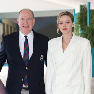 La princesse Charlène de Monaco et le prince Albert II de Monaco à la finale du simple messieurs lors de la huitième journée du Rolex Monte-Carlo Masters au Monte-Carlo Country Club le 12 avril 2026 à Monte-Carlo, Monaco. Photo par  Jean-Charles Vinaj/ABACAPRESS.COM