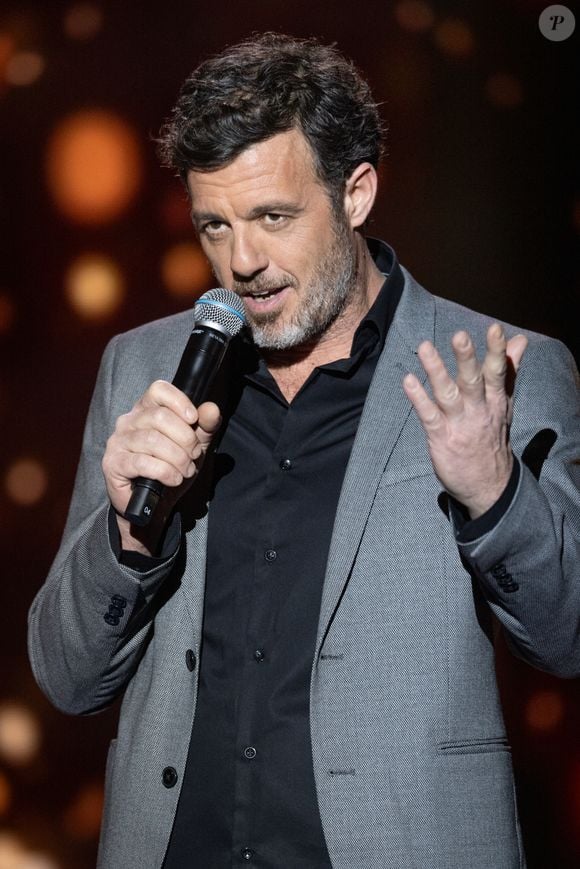 Exclusif - Lannick Gautry pour les surprises lors de l'enregistrement de l'émission "La Boîte à secrets", présentée par F.Bollaert et diffusée le 2 janvier 2026 sur France 3, dans les studios du Lendit à Saint-Denis, France, le 1er décembre 2025. © Cyril Moreau/Bestimage