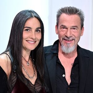 Exclusif - Florent Pagny et son épouse Azucena - Enregistrement de l'émisssion "Vivement dimanche".
© Guillaume Gaffiot / Bestimage