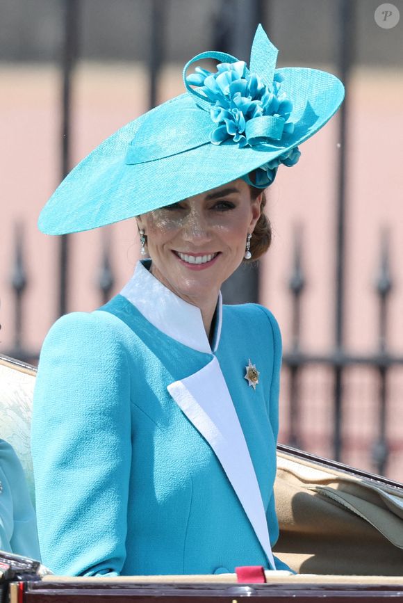 La princesse de Galles quitte le palais de Buckingham avant la cérémonie de la montée des couleurs dans le centre de Londres, alors que le roi Charles III célèbre son anniversaire officiel, le 14 juin 2025, à Londres, Royaume-Uni. Photo by Stephen Lock/i-Images/ABACAPRESS.COM
